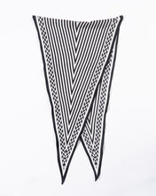Load image into Gallery viewer, Black/White Diamond Silk Scarf