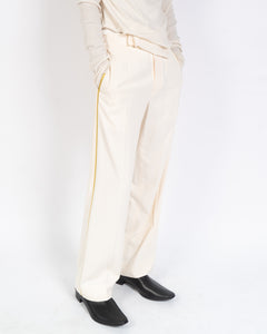 SS19 Beige Side Striped Viscose Trousers