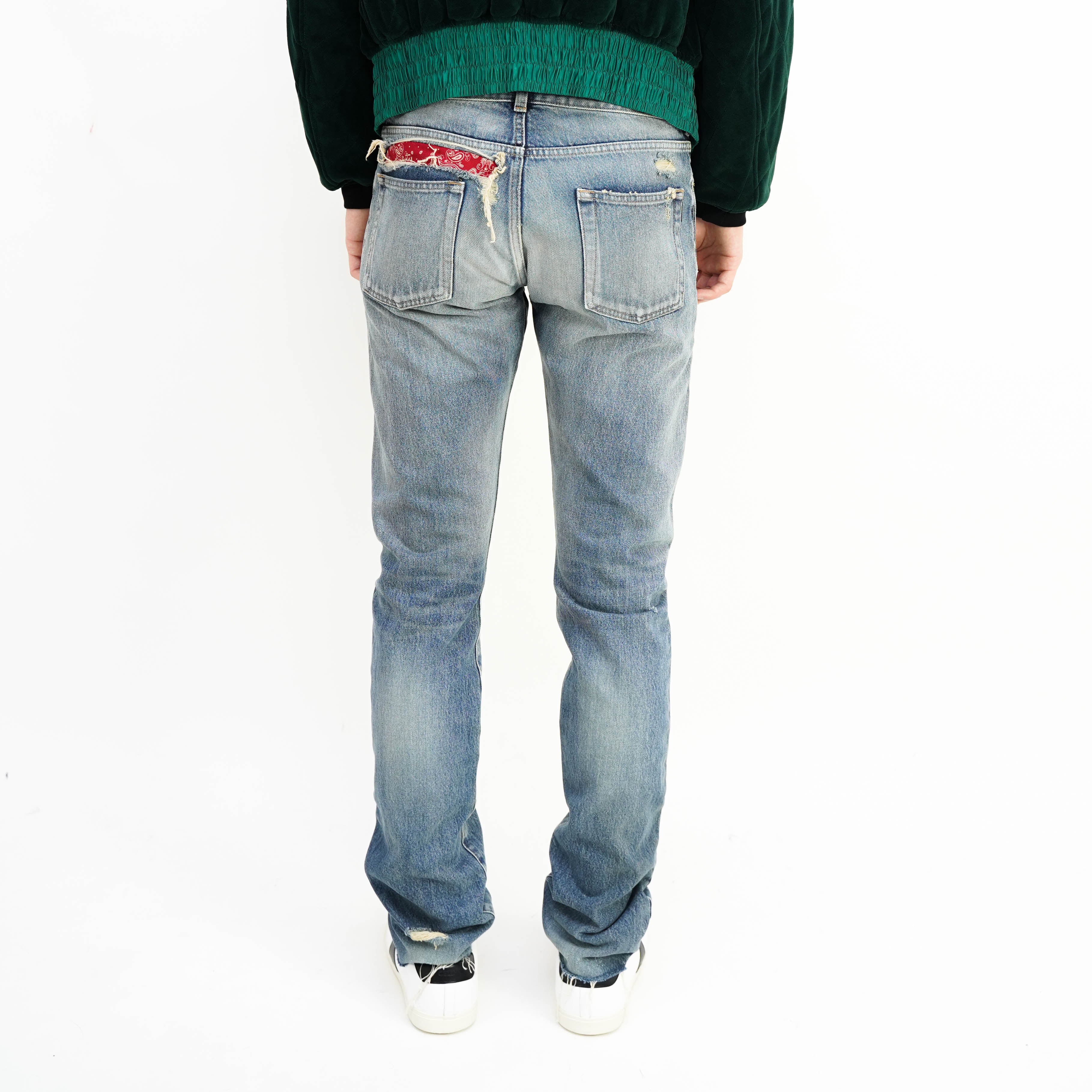 Distressed Bandana Jeans