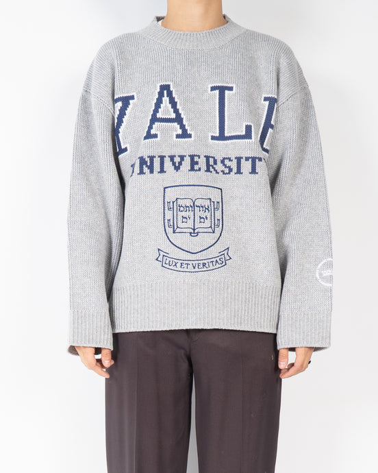 SS19 Oversized Grey Yale Sweater