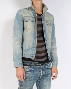 Vintage Sanded Broken Denim Jacket