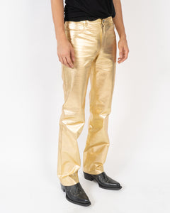Golden Lamb Leather Trousers