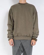 Load image into Gallery viewer, Distressed Double Layer Crewneck Khaki