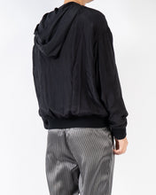 Load image into Gallery viewer, SS18 Black Silk Zip-Up Hoodie Sample