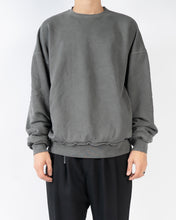 Load image into Gallery viewer, Distressed Double Layer Crewneck Washed Grey