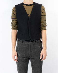 FW18 Brigidi Black Wool Waistcoat