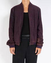 Load image into Gallery viewer, SS11 Purple Lamb Leather Bomber Jacket