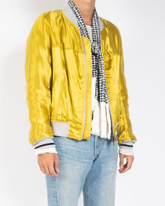 SS20 Yellow Silk Bomber Jacket