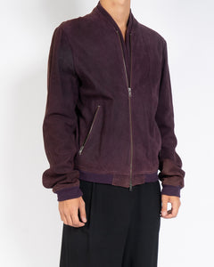 SS11 Purple Lamb Leather Bomber Jacket