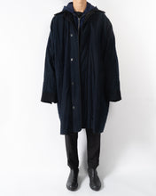 Load image into Gallery viewer, FW17 Oversized Navy Quilted Coat Sample