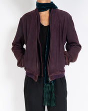 Load image into Gallery viewer, SS11 Purple Lamb Leather Bomber Jacket