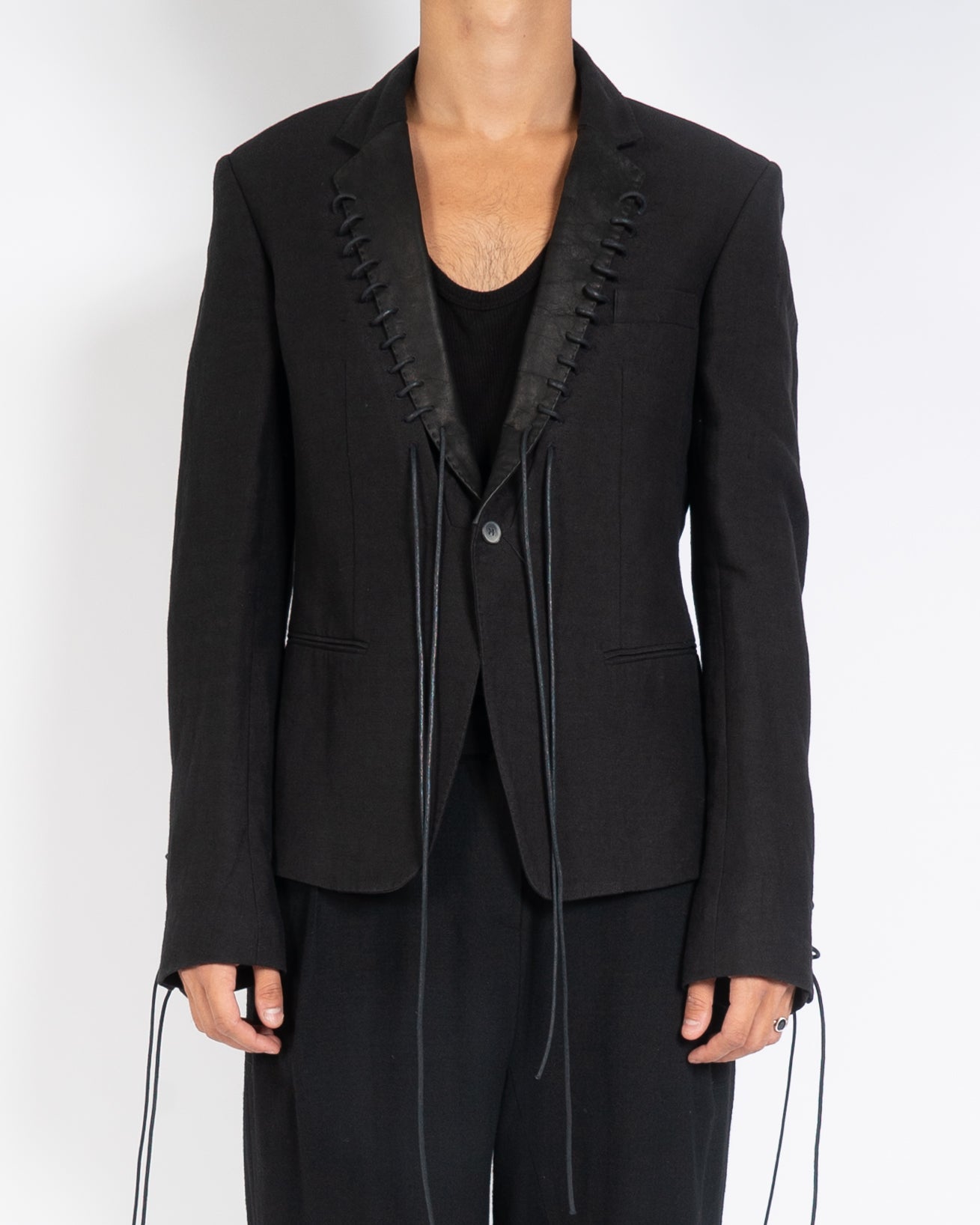 FW16 Black Laced Blazer Sample