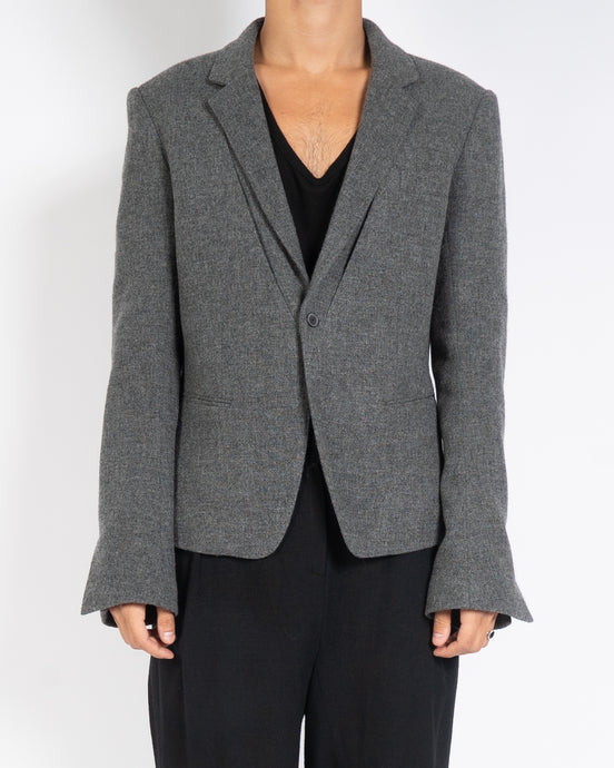 FW16 Sabatier Wool Grey Blazer Sample