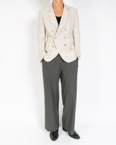 SS15 Cream-Sand Cotton Blazer Sample