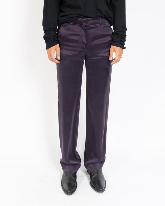 SS14 Purple Silk Trousers