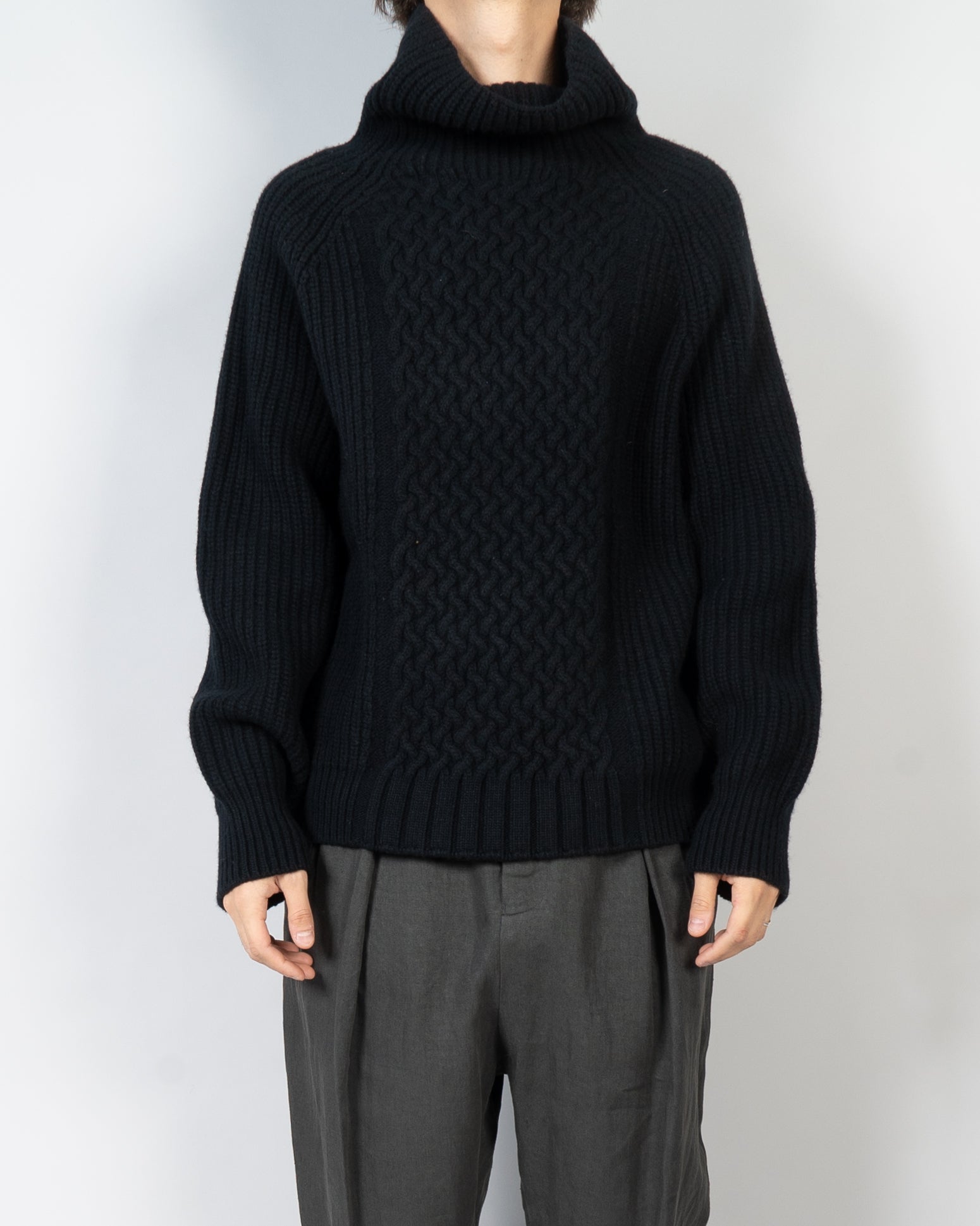 FW20 Chunky Cableknit Turtleneck Sample