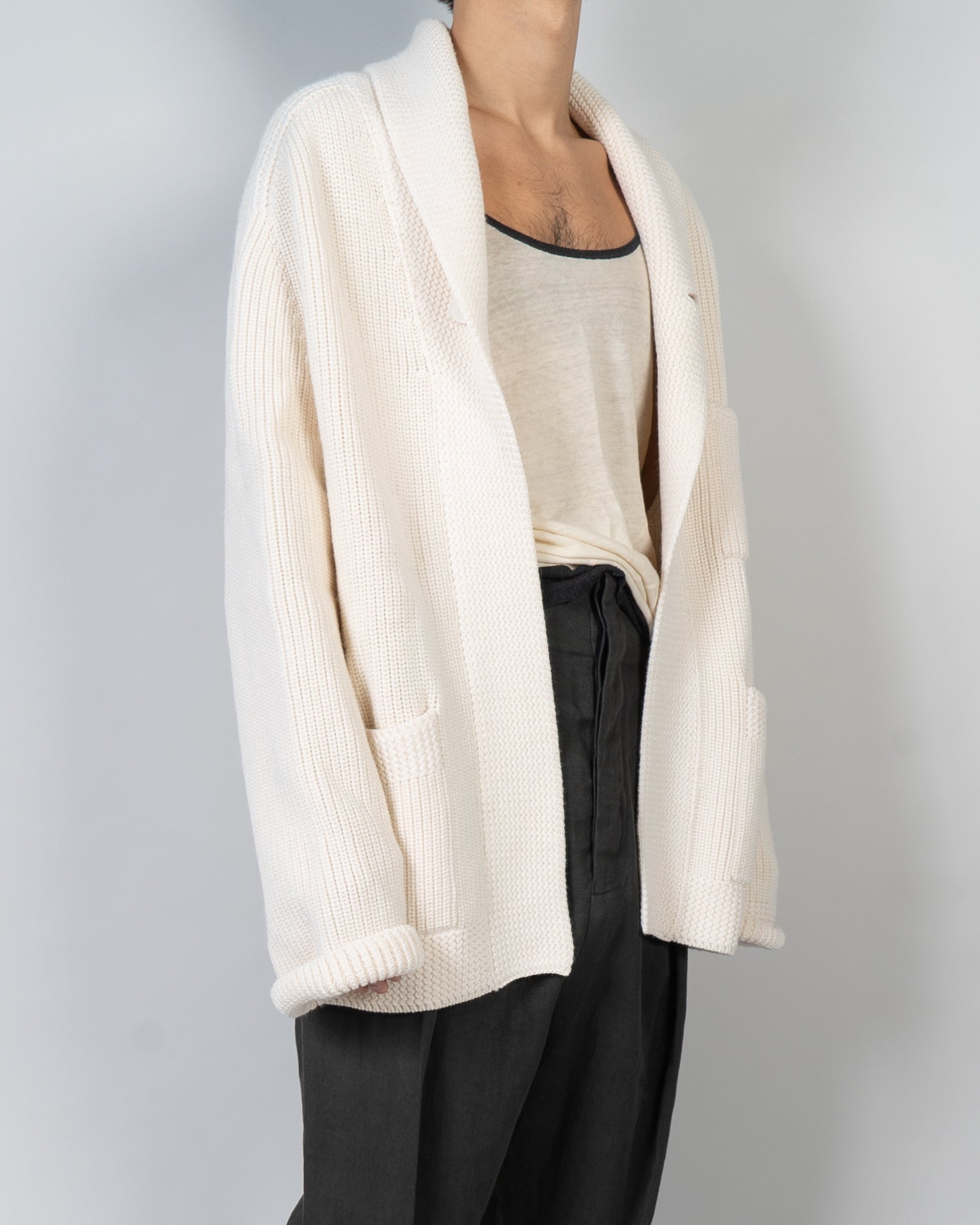 FW20 Knitted Ivory Cardigan Sample