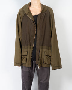 FW16 Oversized Khaki Perth Zip-Up Sample