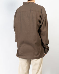 FW19 Oversized Brown Mandarin Shirt Sample