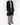 SS17 Satin Collar Coat in Black Wool