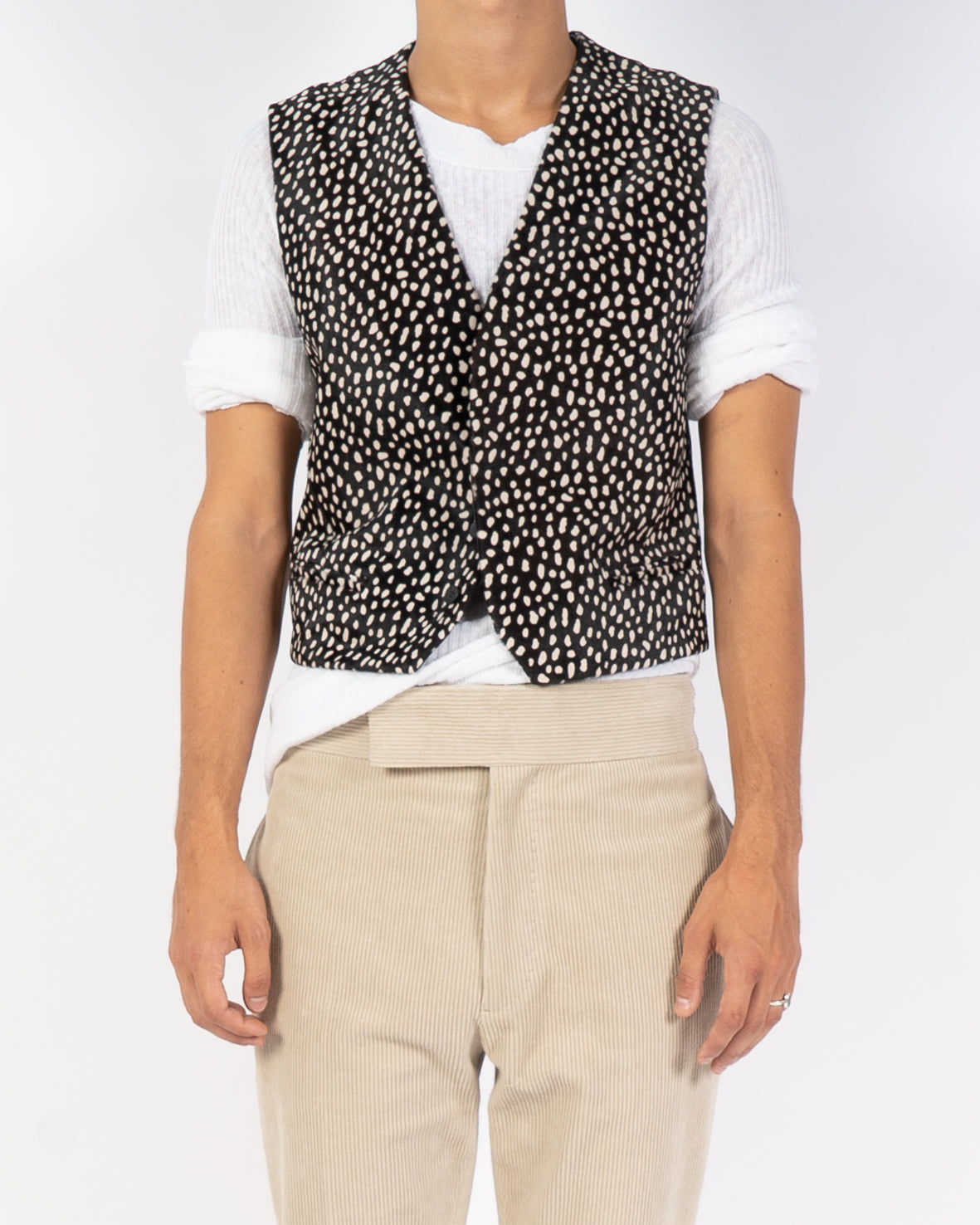 FW19 Dotted Ponyhair Waistcoat Sample