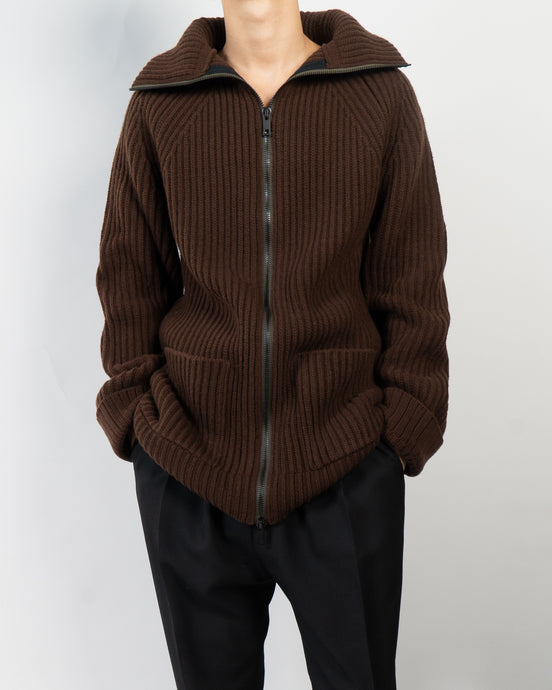 FW20 Chunky Knit Brown Cardigan Sample