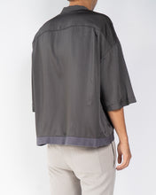 Load image into Gallery viewer, SS20 Cropped Anthracite Silk Shirt 1 of 1 Sample