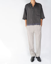 Load image into Gallery viewer, SS20 Cropped Anthracite Silk Shirt 1 of 1 Sample
