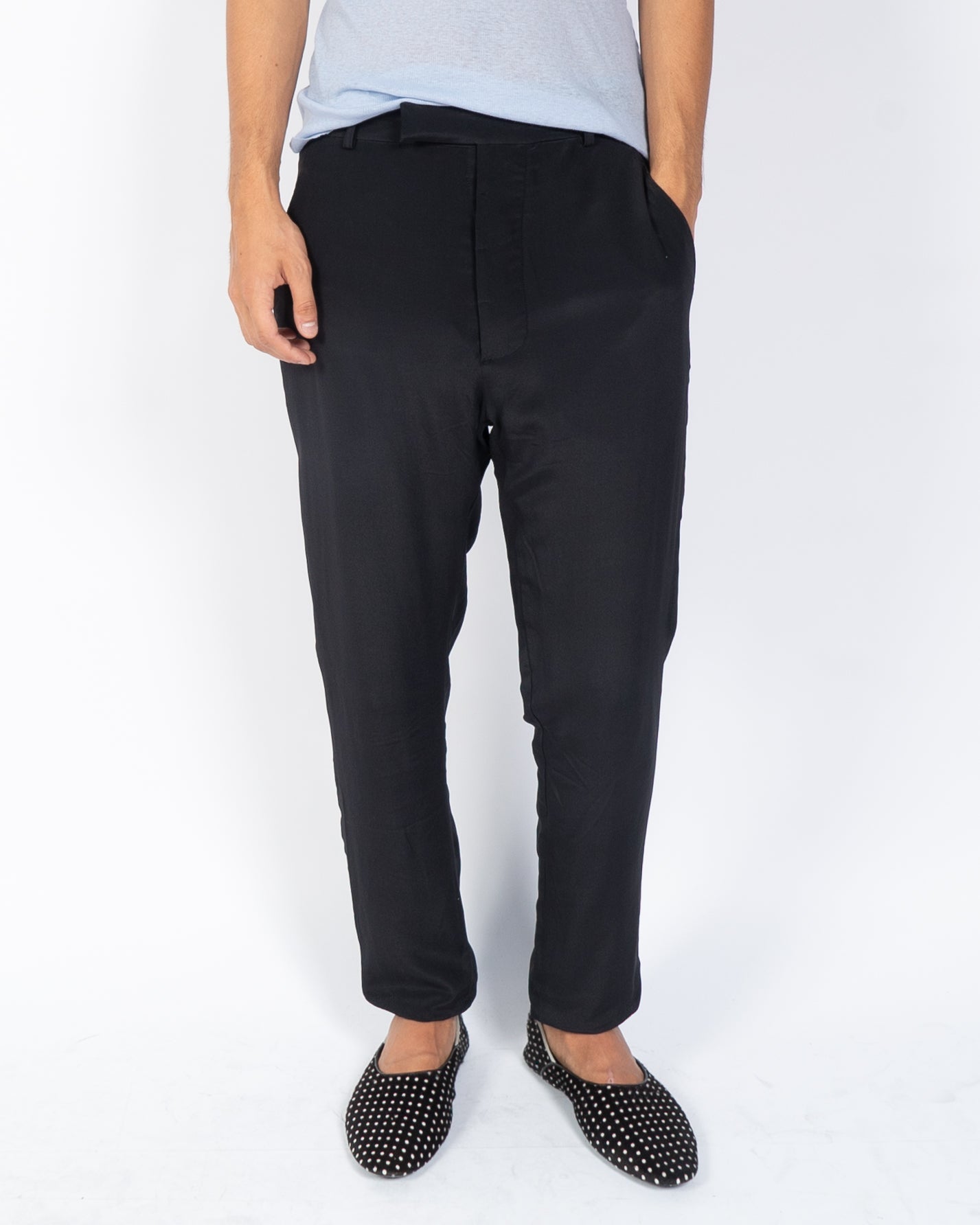 SS18 Peridot Low Crotch Silk Trousers Sample