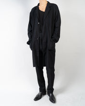 Load image into Gallery viewer, SS17 Antiaris Black Linen Trenchcoat