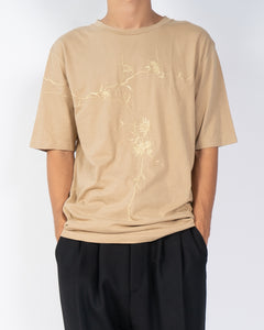 FW18 Beige Floral Embroidery T-Shirt Sample