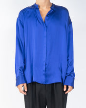 Load image into Gallery viewer, FW20 Royal Blue Dali Silk Shirt Sample