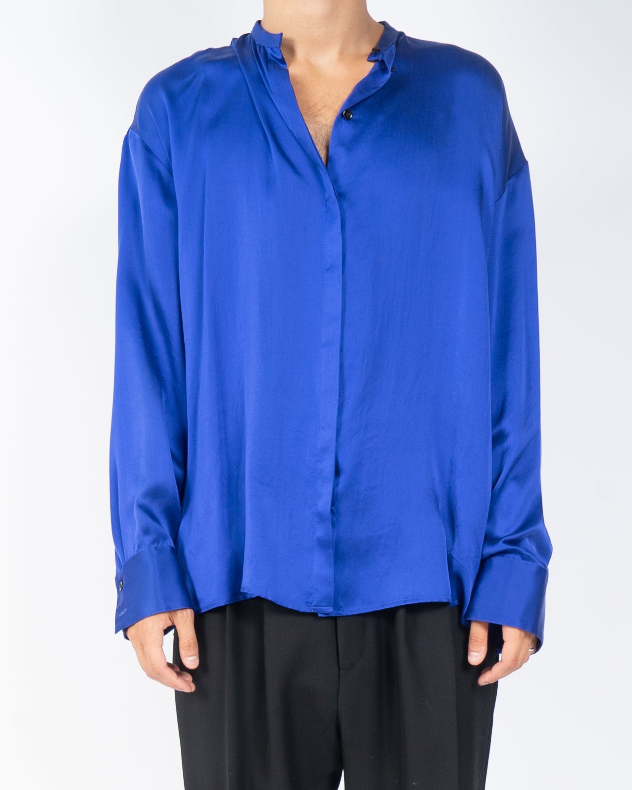 FW20 Royal Blue Dali Silk Shirt Sample