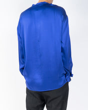 Load image into Gallery viewer, FW20 Royal Blue Dali Silk Shirt Sample