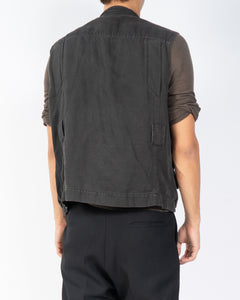 SS16 Washed Cotton Army Runway Vest