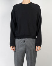 Load image into Gallery viewer, SS20 Black Cropped Raglan Perth Sweatshirt