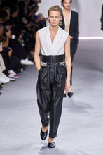 Load image into Gallery viewer, SS20 Leather Trousers with Leopard Waist Sample