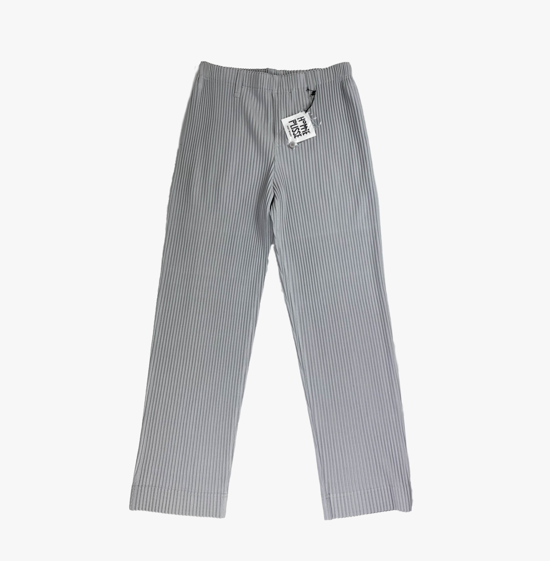 Light-Grey Pleated Regular Fit Trousers