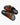 Brown Embossed Croc Leather Slip-On Sandals