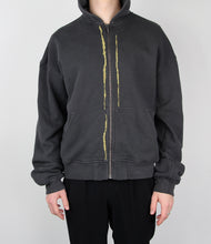 Load image into Gallery viewer, Grey Embroidered Zip-Hoodie