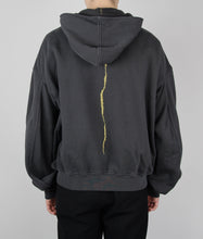 Load image into Gallery viewer, Grey Embroidered Zip-Hoodie