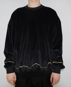 Velour Embroidered Crewneck