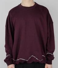 Load image into Gallery viewer, Burgundy Embroidered Crewneck
