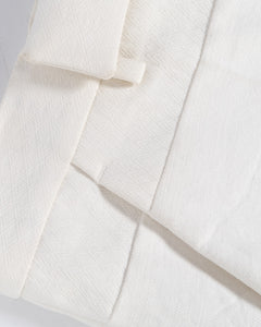 FW19 White Cotton Trousers with Chevron Waistband