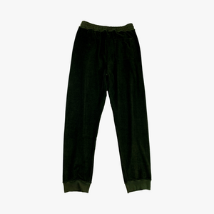 Dark Green Velvet Sweatpants