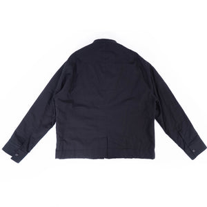 FW17 Mandarin Collar Checked Wool Shirt Black