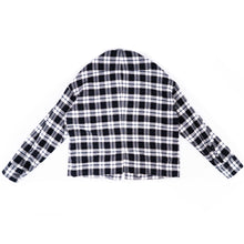 Load image into Gallery viewer, FW17 Quilted Mandarin Collar Checked Wool Shirt Jacket Black/White