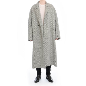 FW19 Ankle Length Bow Grey Coat