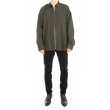 Load image into Gallery viewer, FW14 Striped Brown Fleecewool Shirt