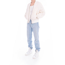 Load image into Gallery viewer, FW19 Ivory Quilted Wool Bomber